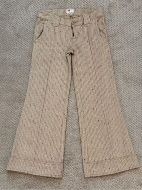 Twill Twenty Two Tan Speckled Wide-Leg Pants